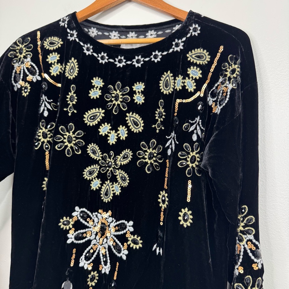 Biya Johnny Was Embroidered Charlize Bell Sleeves Blouse Brand New NEW small - Picture 5 of 11